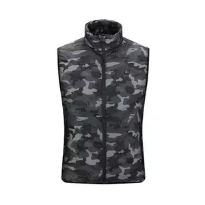Usb 5V Battery Powered Camouflage Heated Tactical Jacket Winter Windbreaker Men'S Down Cotton Zip Up Vest Jackets Coat