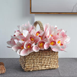 O-X707 Gros latex <span class=keywords><strong>cymbidium</strong></span> faisceau 3D imprimer blanc artificielle <span class=keywords><strong>cymbidium</strong></span> orchidée bouquet maison de mariage décor orchidée <span class=keywords><strong>cymbidium</strong></span> - Product Image 5