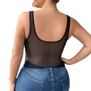 Corset sexy en maille chevronnée sur mesure pour femmes grandes tailles, soutien-gorge amincissant la <span class=keywords><strong>taille</strong></span>, camisole respirante pour poitrines généreuses - Product Image 5