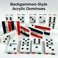 Jeu de dominos personnalisé 55x28x12mm avec motif drapeau national, en matériau poli, épaisseur personnalisée, dominos double six polis