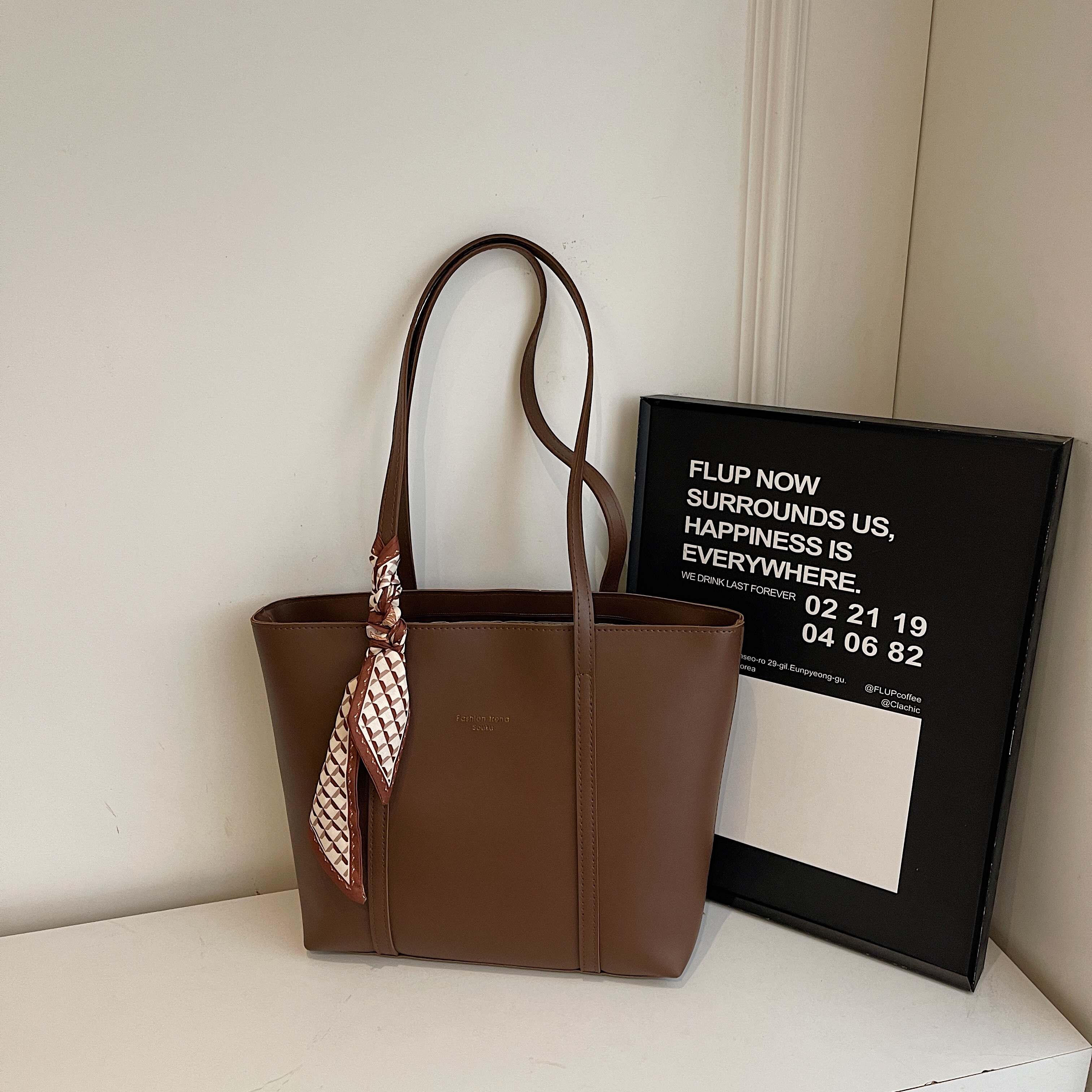 Bolso de mano de PU (36*26*12cm)-color 3