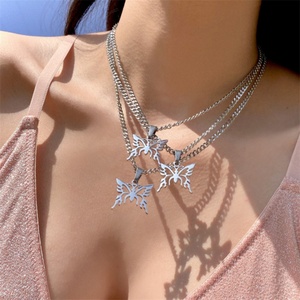 เทรนด์แฟชั่นเครื่องประดับสแตนเลสสร้อยคอจี้ผีเสื้อ - Product Image 2
