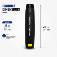 Extincteur portable pour véhicule, extincteur à impulsions, dispositif compact d'extinction d'incendie automobile pour les situations d'urgence en voiture