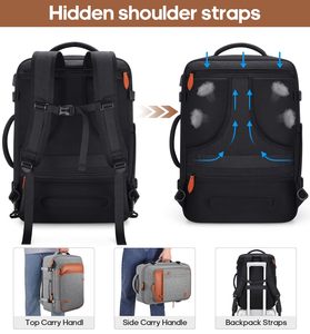Mochila <span class=keywords><strong>de</strong></span> viaje impermeable grande para ordenador portátil, bolsillo para zapatos aprobado <span class=keywords><strong>de</strong></span> mano geométrico Oxford para <span class=keywords><strong>vuelos</strong></span>, embalaje <span class=keywords><strong>de</strong></span> equipaje para hombres/mujeres - Product Image 4