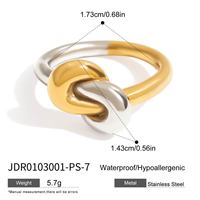 Bague Gaovo de luxe léger haut de gamme pour femme en acier inoxydable, multicolore, géométrique, moderne, plaquée or 18 carats, électroplaquée, transfrontalière