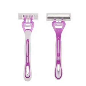 2024 High Quality Lady Shaving Razor Disposable Sweden Stainless Steel Triple Blade Shaver Razor