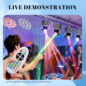Faro mobile professionale per DJ, luci a <span class=keywords><strong>LED</strong></span> per palcoscenico, faretto a fascio DMX512 con attivazione sonora e telecomando per feste in discoteca - Product Image 5
