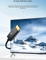Convertisseur compatible 4K60Hz Dp mâle vers mâle HDMI 1440P/1080P 120Hz avec boîtier en PVC pour moniteur/ordinateur