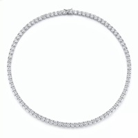 Collier ras du cou en or 18 carats plaqué or pour femme GF Jewelry, diamant taille brillant rond couleur D certifié IGI, bijoux de luxe pour mariage