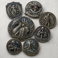 Pièce de monnaie personnalisée en laiton, double face, gravée au laser, avec logo, motif Serpent Crâne Légendaire Mythique, style antique, pièce de défi souvenir pour collectionneur et événementiel