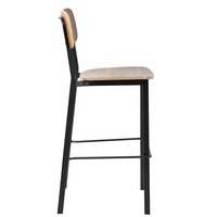 Tabouret de bar industriel empilable robuste pour café, restaurant, hôtel, bistrot