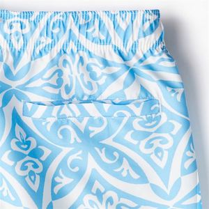 Pantalones cortos de playa de verano OEM para hombre, pantalones cortos elásticos de cintura media con estampado Digital deportivo informal transpirable de poliéster 100% - Product Image 2