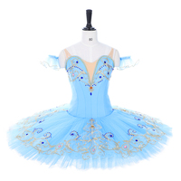 Tutu de Ballet adulte professionnel avec des Costumes de scène imprimés de conception de crêpe de danse de broderie classique de fée pour des filles