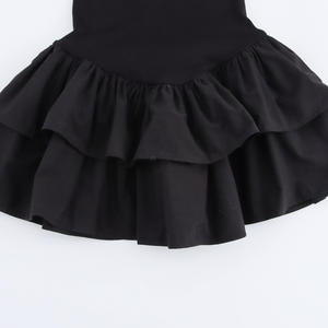 QSY 2025 4 colores cuello redondo manga larga R Ffle capas moda Cas Al Mini Vestido corto para mujeres y damas - Product Image 6