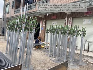 Palmera Artificial Grande Personalizada <span class=keywords><strong>de</strong></span> Canaria, Tronco <span class=keywords><strong>de</strong></span> Fibra <span class=keywords><strong>de</strong></span> Vidrio FRP, Resistente a los Rayos UV, Palmera Tropical Artificial Ecológica - Product Image 4