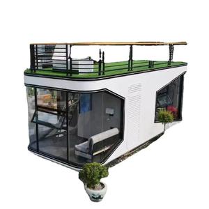 Cabine Nomade B & B Nouvelle Maison Mobile Préfabriquée Équipée d'une Fenêtre Panoramique du Sol au Plafond en Forme de Capsule Spatiale - Product Image 5