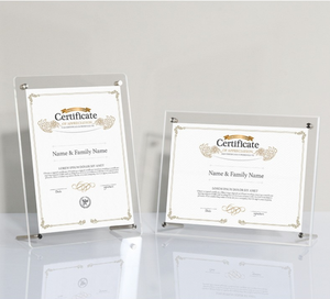 Cadre photo A4 en acrylique, cadre pour licence commerciale, cadre pour certificat d'autorisation en verre organique, cadre d'honneur - Vente en gros usine - Product Image 4