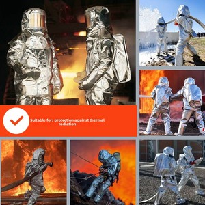 Combinaison de protection thermique pour pompiers, résistante aux hautes températures, en composite de feuille d'aluminium pour la lutte contre les incendies - Product Image 5