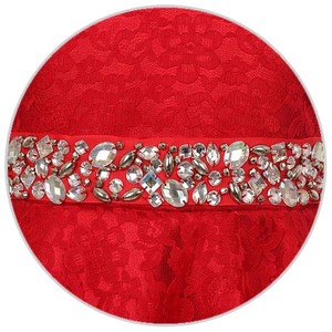 Vestido de encaje sin mangas con cuello en V y cinturón para niñas, vestido de fiesta de cumpleaños para niñas - Product Image 3