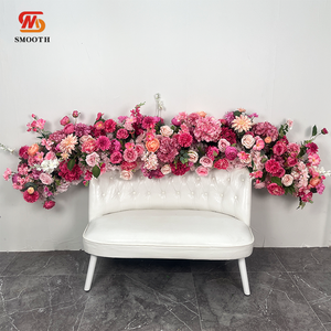 LEDA Customized Luxury Wedding <b>Artificial</b> Flower Decoration Rose Red <b>Hydrangea</b> Mixed Floral Arrangement - Product Image 2