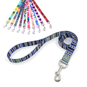 Geometric Pattern blue Polyester <b>Dog</b> Leash Durable Tribal Style All Seasons for <b>Dogs</b> - Product Image 1
