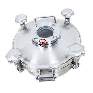 Tapa <span class=keywords><strong>de</strong></span> inspección <span class=keywords><strong>de</strong></span> acero inoxidable sanitario <span class=keywords><strong>de</strong></span> grado alimenticio DN150 sin presión con mirilla completa para tanque - Product Image 3