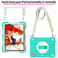 Étui de protection robuste anti-chute à 3 couches pour iPad Pro 13 pouces iOS 2024-2025, modèle B-Max Bat Wings, pour garçons et filles, idéal pour l'école, sécurité enfant garantie
