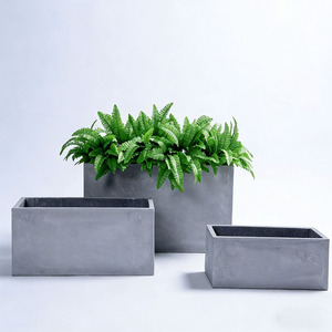 Jardinière d'aménagement paysager personnalisée pour l'image de marque de l'entreprise, en argile fibreuse, couleur sur mesure, écologique, pour usage en <span class=keywords><strong>jardin</strong></span> et intégration architecturale - Product Image 3