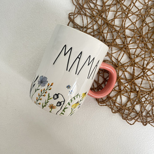 Tazas de Cerámica de Gran Capacidad con Letras, Estilo Pastoral, Taza de Mamá, Regalo - Product Image 5