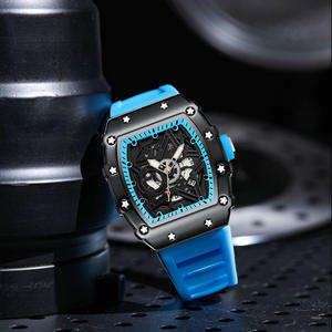 <span class=keywords><strong>Montre</strong></span> de luxe Richard <span class=keywords><strong>TSAR</strong></span> BOMB en fibre de carbone automatique avec cadran squelette Miyota caoutchouc analogique saphir cristal 5BAR résistant à l'eau - Product Image 1