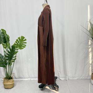 เสื้อกันลมสำหรับผู้หญิงเสื้อคลุมยาวผ้าโพลีเอสเตอร์ซับในผ้าทอจากโรงงาน - Product Image 4