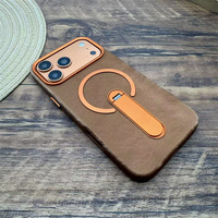 Coque de luxe en cuir motif queue de phénix avec support vertical et dos magnétique pour iPhone 18 17 Pro Max 16 15 Plus