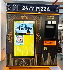 Distributeur automatique de pizzas chaudes avec écran tactile, certifié CE, pour extérieur, entièrement automatique - Product Image 1