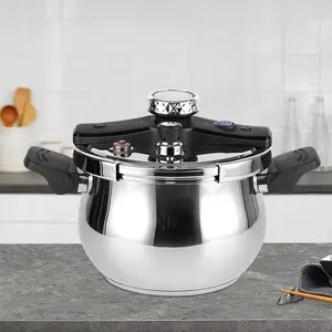 Haute Qualité 6L Facile Verrouillage Pression Canner Cocotte Minute Poli Ustensiles De Cuisine Marmite 304 En Acier Inoxydable Autocuiseur