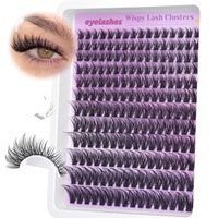 Cils artificiels transfrontaliers en cheveux synthétiques, style européen, américain et coréen, auto-adhésifs, effet œil de chat et œil de renard