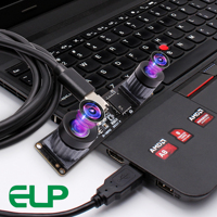 Caméra USB à double objectif 1080P synchronisée 3840X1080 Mjpeg 60FPS Full HD 1080P Caméra stéréo 3D pour la reconnaissance faciale