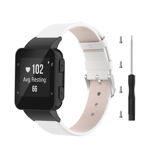 <span class=keywords><strong>Correa</strong></span> de muñeca de cuero para reloj inteligente de repuesto con herramienta de tornillos para Garmin <span class=keywords><strong>Forerunner</strong></span> <span class=keywords><strong>35</strong></span> 30 35J ForeAthlete 35J - Product Image 4