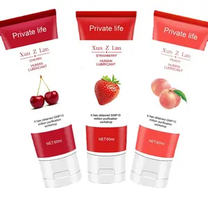 many fresh fruit flavors lubricant sex toy gel with Pure plant extract zero damage