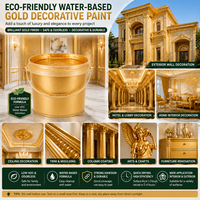Peinture décorative dorée métallisée à base d'eau avec paillettes pour usage intérieur et extérieur
