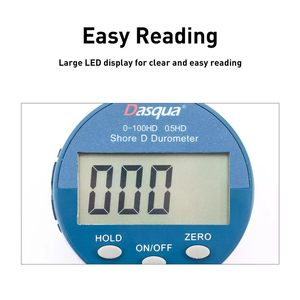 Dasqua Digital <span class=keywords><strong>Shore</strong></span> D Duromètre en caoutchouc dur Dureté du plastique 0-100HD Duromètre Testeur de dureté Instrument de mesure - Product Image 3