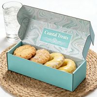 Boîtes d'emballage de luxe personnalisées avec logo, de haute qualité, recyclables, pour bonbons, desserts, beignets, biscuits et cadeaux