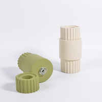 Support de bougie architectural en pierre artificielle, pilier de luxe en faux pierre, porte-bougie votif, centre de table minimaliste de style nordique