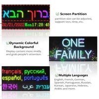 Pantalla LED de Video P3 para Interiores, Portátil, WiFi, a Todo Color, para Publicidad, Animación, Multilingüe, Programable, 384x192mm, de Escritorio