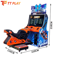Sno Cross Coin Operated 3D Motorcycle Racing Arcade Game Machine Driving Simulator Indoor Game Center Metal Plastic English TT
