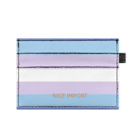 Bigender (Männlich Ausgerichtet) Regenbogen Schlanker Doppelseitig Bedruckter Kartenhalter Tragbarer Kreditkartenhalter PU-Leder für Männer Frauen