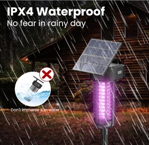 Lámpara Antimosquitos para Patio, Lámpara Impermeable Inalámbrica Recargable con Encendido/Apagado Automático para Jardín al Aire Libre - Product Image 5