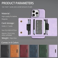 Casing iPhone 15 16 17 Pro Max, Samsung S24 S25 Ultra Edge A56 A17, Google Z Fold Flip 7 FE D3, Dompet Kartu Kredit 2 in 1