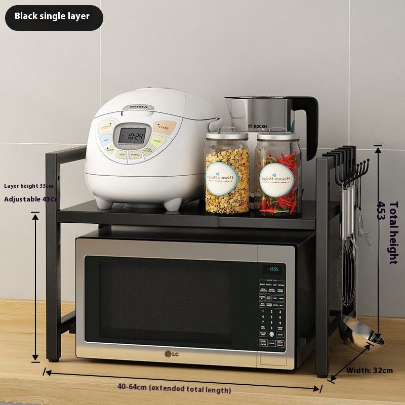 Black 6-hook sticky plate holder chopstick holder 58cm