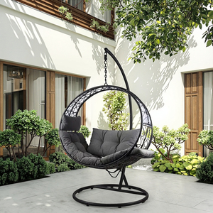 Leisure OEM ODM Modern Design PE Rattan Hanging Chair Patio <b>Swing</b> Outdoor Furniture <b>for</b> Villa Hotels Parks Schools - Product Image 3