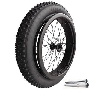 ריפוי חלקים בכיסאות גלגלים שחורים 24 "x4.0" חוף גלגל גלגל שומן צמיג 24 ס "מ - Product Image 1